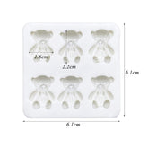 Molde Silicona Osos Sentados Mini x 6